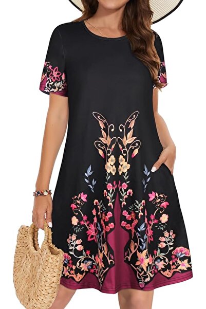 GENERAL elescat Summer Dresses for Women Casual Sleeveless Tshirt Beach Flowy...