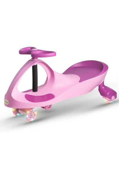 BAYBEE Unicorn Kids Ride on Car Swing Car, Twister Magic Car,PU Led Wheels | ...