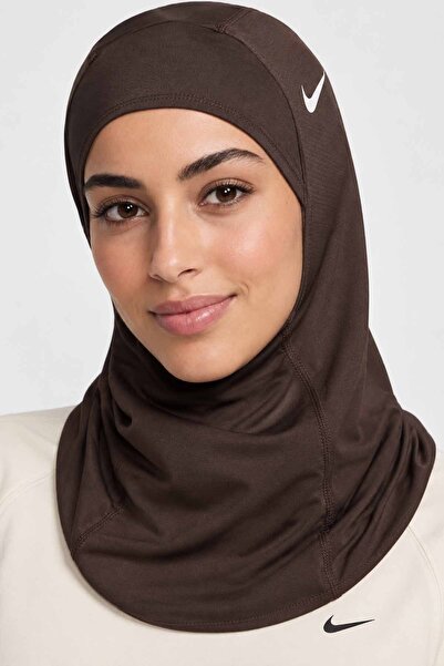 Kadın Spor Hijab Kahverengi Esnek Hafif Spor Başörtüsü Koşu Fitness Antrenman Eşarbı