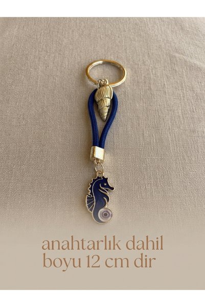 GENCATELİER Evil Eye Beaded and Golden Yellow Detailed Bag Accessory, Luck Charm Bag Ornament and Keychain (1 Piece Is Sent)