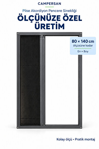 Plise Akordiyon Pencere Sinekliği 80*140