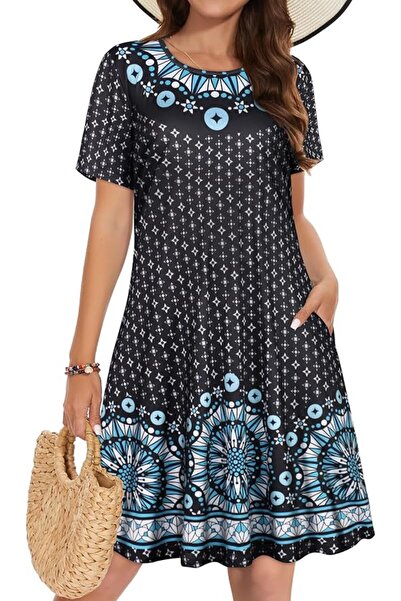 GENERAL elescat Summer Dresses for Women Casual Sleeveless Tshirt Beach Flowy...