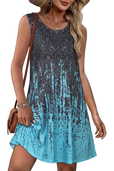 GENERAL elescat Summer Dresses for Women Casual Sleeveless Tshirt Beach Flowy...