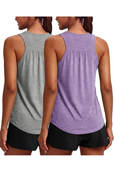 GENERAL PINSPARK Workout Tank Tops Woman Yoga Shirt Racerback Loose Athletic ...