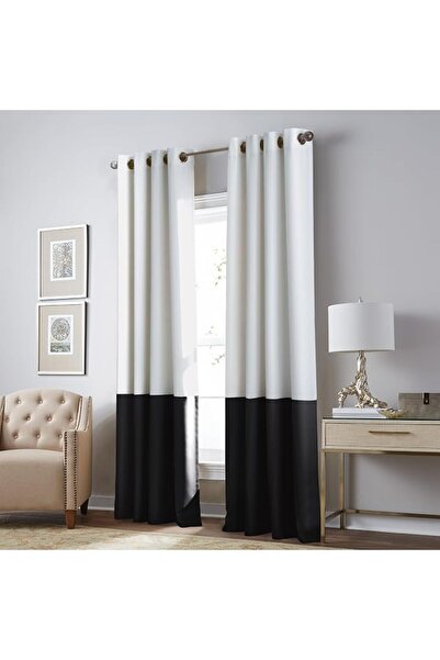 Curtainworks ستارة كيندال ذات الألوان المتعددة مع حلقات معدنية، 84 بوصة (84 ب...