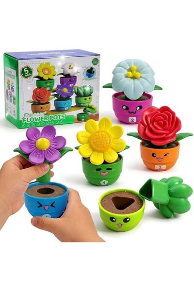TERRIFI Flower Garden Toddler Toys, Kids Gardening Building Toy, Color Shape ...