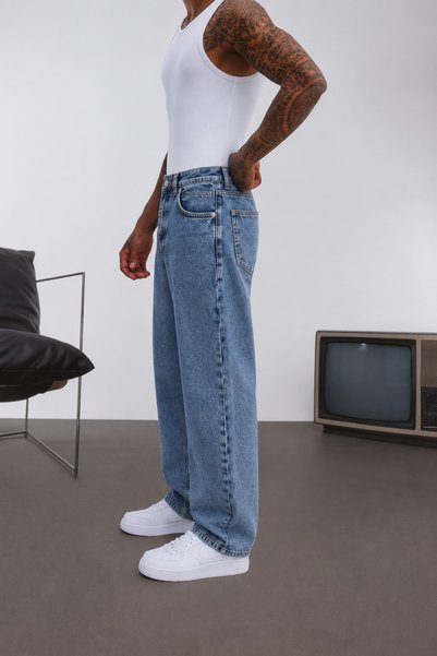 ElitWear Erkek Baggy Rahat Kalıp Salaş Bol Kesim Pantolon