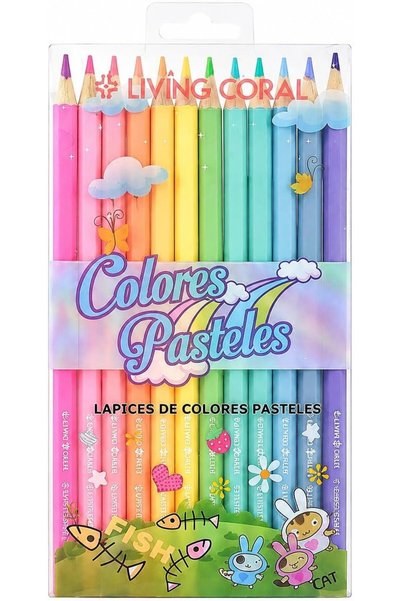 TERRIFI Pastel Colored Pencils, 12 Pack Soft Pastel Color Pencils, Smooth Dra...