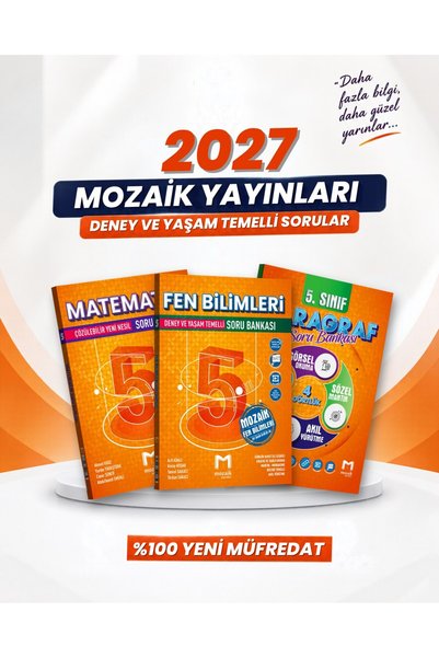 Mozaik Yayınları MAARİF MÜFREDAT 2027 BAĞLAM TEMELLİ 5. Sınıf Matematik-Fen B...