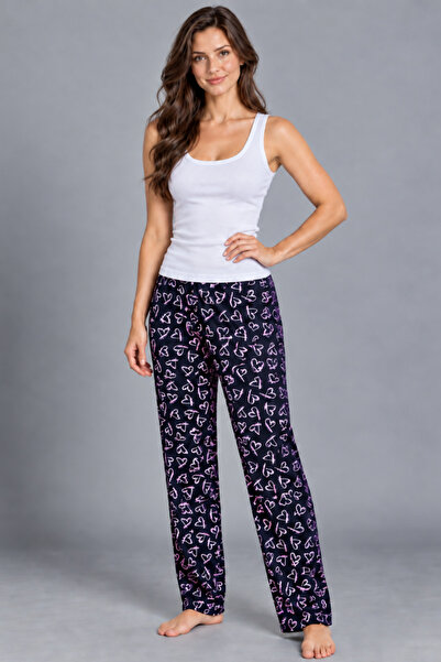 FİT WOMEN Women's Trend Casual Blouse White Patterned Pajama Set