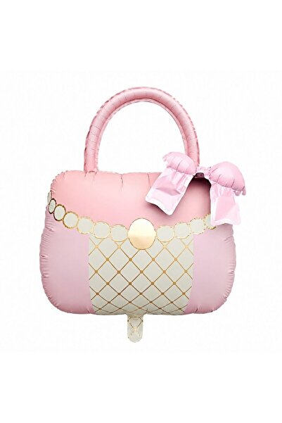 parti sürprizi Pink Bag Ribbon Shaped Foil Balloon 1 Piece