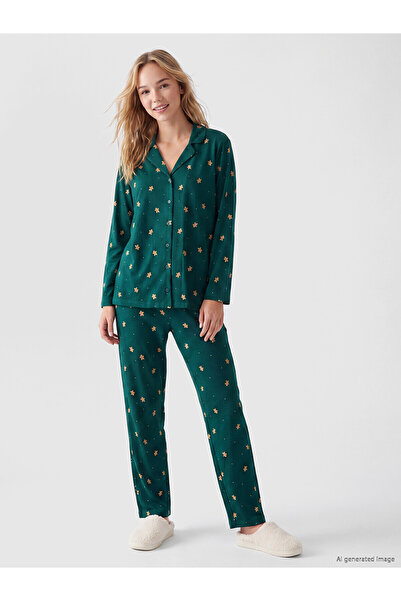 LC Waikiki Alita City with a Difference of Lcw Dream Green Combed Cotton Patt...