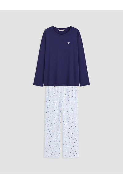 LC Waikiki Alita City with a Difference of Lcw Dream Blue Combed Cotton Patte...