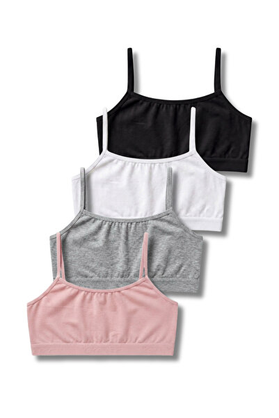 Panfilia 94% Cotton Lycra Combed Cotton Thin Straps Girls' Non-Padded Trainin...