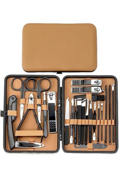 Yelajoy 24-Piece Stainless Steel Manicure Tool Set with Case, Professional Ma...
