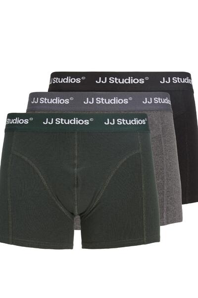 Jack & Jones Jacsoho Solid Men's Boxer 3 Pack Cotton Comfortable