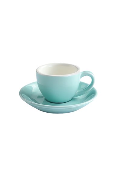 BARISTAR كوب قهوة سيراميك أزرق سماوي سعة 150 مل، كوب بدون مقبض للقهوة والشاي ...