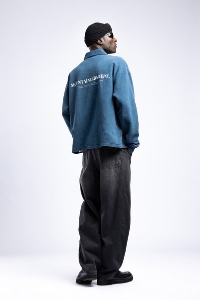Catch Polo Yaka Dugmeli Yazi Baskili Sweatshirt
