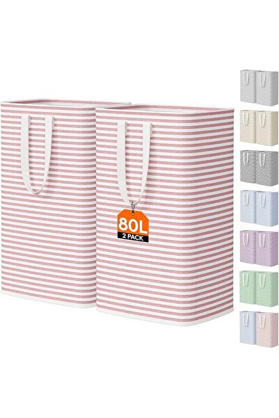 Lifewit 2 Pack 80L Collapsible Washing Laundry Basket Hamper, Dirty Clothes B...