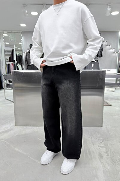 HAFKAGİYİM Siyah Soft Degrade Premium Süper Baggy Pantolon