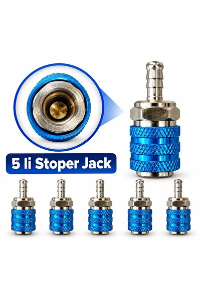 5 ADET - 1/2 İÇ VE DIŞ DİŞLİ MAVİ STOPER (JACKI)