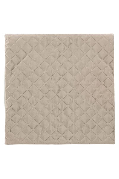 OEM Față de pernă decorativă din catifea bej cu model romboidal matlasat 45x43cm