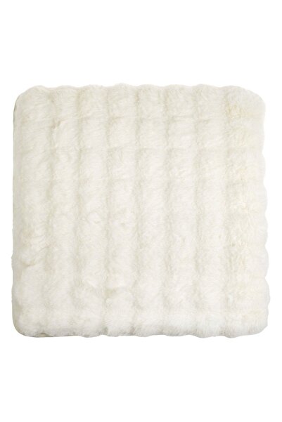OEM Pernă decorativă pentru scaun din blană artificială Off White 40x40cm
