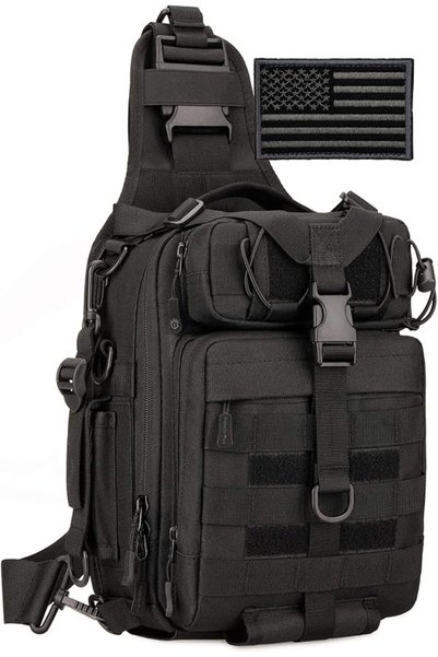 Protector Plus Tactical Sling Bag Military MOLLE Crossbody Pack Chest Shoulde...