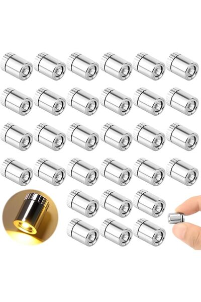 TERRIFI 30 Pcs Mini LED Spotlights, Warm White Micro Electric Lights with Bat...