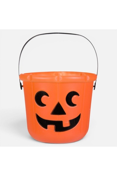 OEM Găleată de Halloween în formă de dovleac pentru dulciuri, 17x13cm, din pl...