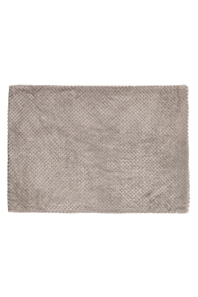 OEM Față de pernă din pluș taupe 50x70cm - Textură moale tip popcorn