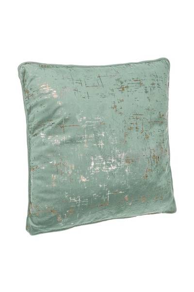 OEM Pernă decorativă Mental Green Velvet cu model din folie aurie 45x45cm