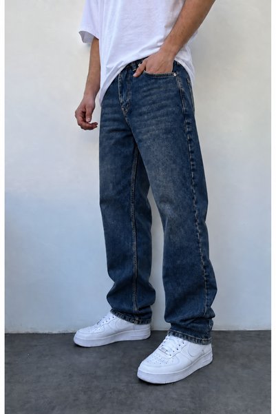 ElitWear Erkek Baggy Fit Rahat Kalıp Esnek Kumaş Likralı Kemerli Geniş Kalıp ...