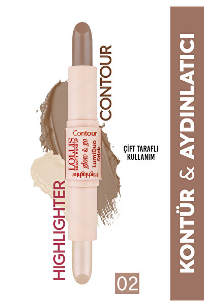 Lollis Lumi Duo Aydınlatıcı & Kontür Stick - 02 Deep