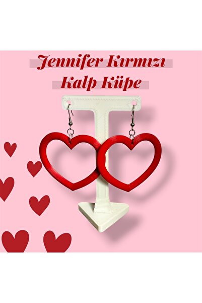 Kırmızı Jennifer’s Body Kalp Küpe Cosplay Aksesuar