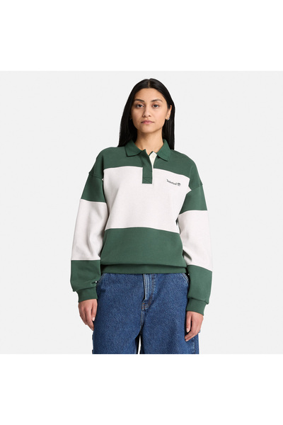 Timberland Rugby Polo Sweatshirt Kadın Yeşil Sweatshirt