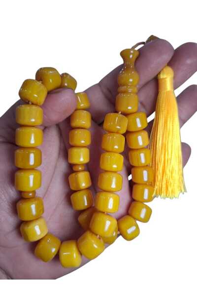 Cekke Tesbih Original Squeeze Amber 11*13 mm Prayer Beads Suitable for Daily Use