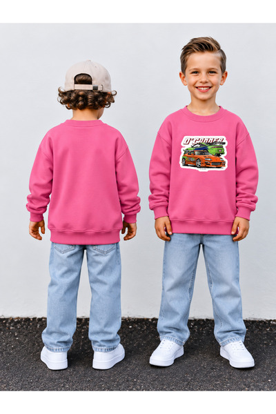 LORVEX Crew Neck Sweatshirt for Boys, Printed 3-Yarn Hooded Winter Sweatshirt
