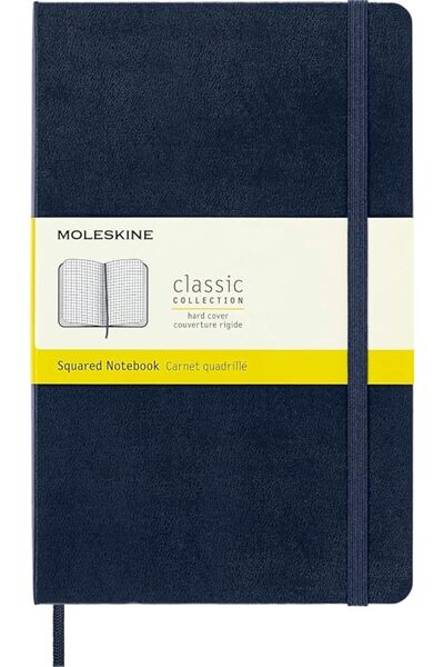 Moleskine دفتر ملاحظات كبير، مربع الشكل، أخضر مرتل، غلاف صلب (5 × 8.25)