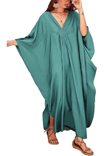 Bsubseach Women Embroidery Short Sleeve Bikini Swimsuit Cover Up Side Split B...
