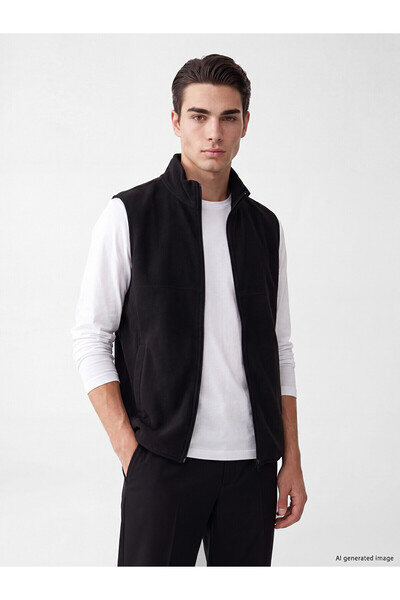 LC Waikiki Nevavm Farkıyla Lcwaikiki Classic Black Fleece Plain Standard & Re...