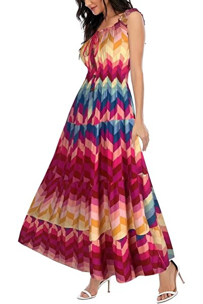 OSTOOLS OSTOO Women's 2024 Summer Boho Floral Print Tiered Casual Flowy Long ...