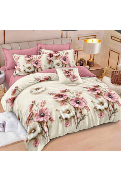 decorami Σετ κλινοσκεπασμάτων για διπλό κρεβάτι, ελαστικό, λεπτό, 6 τεμάχια, ...