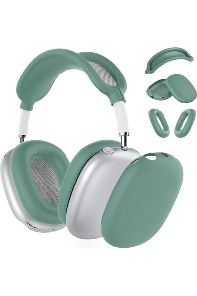 GENERAL غطاء سيليكون لسماعات AirPods Max، غطاء واقي من الخدوش لوسائد الأذن/غط...