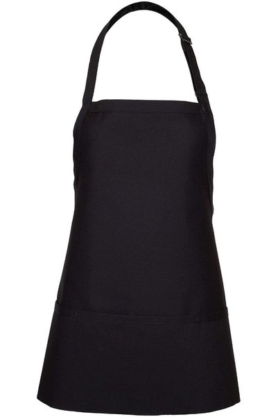 Fame Adult 3 Pocket Bib Apron - Black - One Size 18141 (F10-83314)