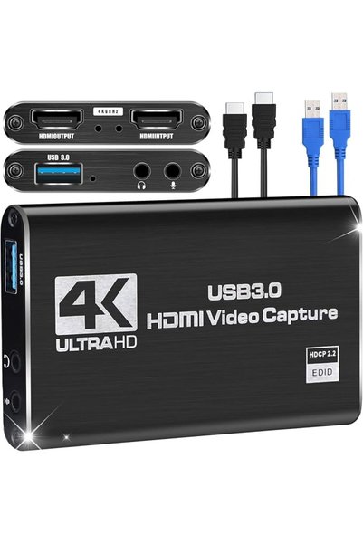 Sausiry Audio Video Capture Card, 4K HDMI USB3.0 Capture Adapter,1080P 60fps ...