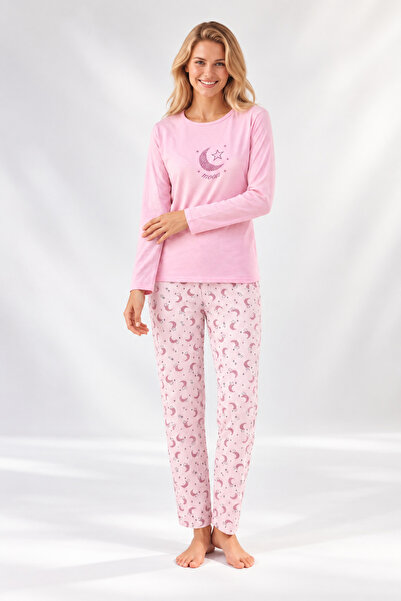 Serena Pijama damă cu mânecă lungă și pantaloni lungi cu imprimeu
