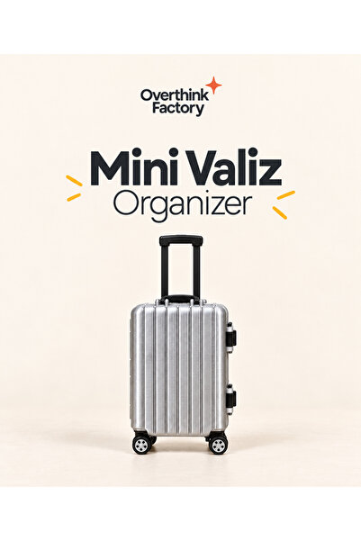 Overthink Factory Mini Valiz Organizer – Dekoratif Saklama Kutusu ve Masaüstü...
