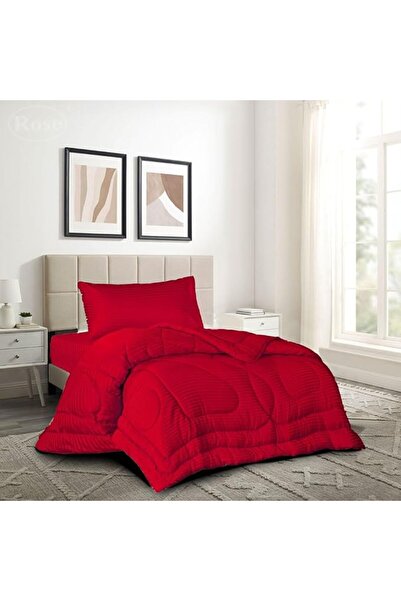 ROSEBLACK ROSE Hotel Striped Comforter Set, High Quality Microfiber, 4 Pieces...
