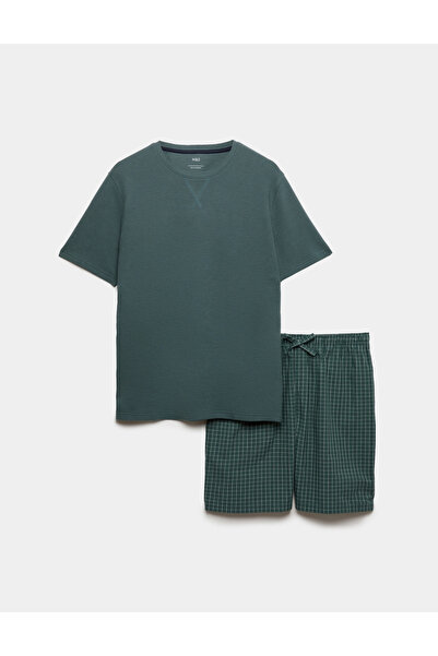 Marks & Spencer Pamuklu Kareli Pijama Takımı